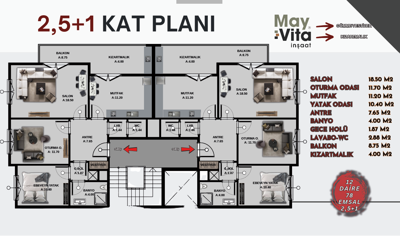 İstiklal Kat Planı